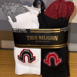 10pk True Religion Men's Athletic Socks